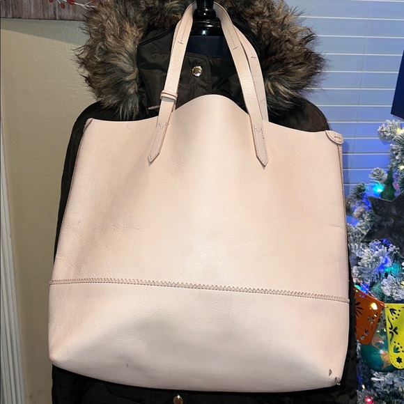 Vintage J. Crew Leather Shopper Tote Bag - Picture 4 of 11